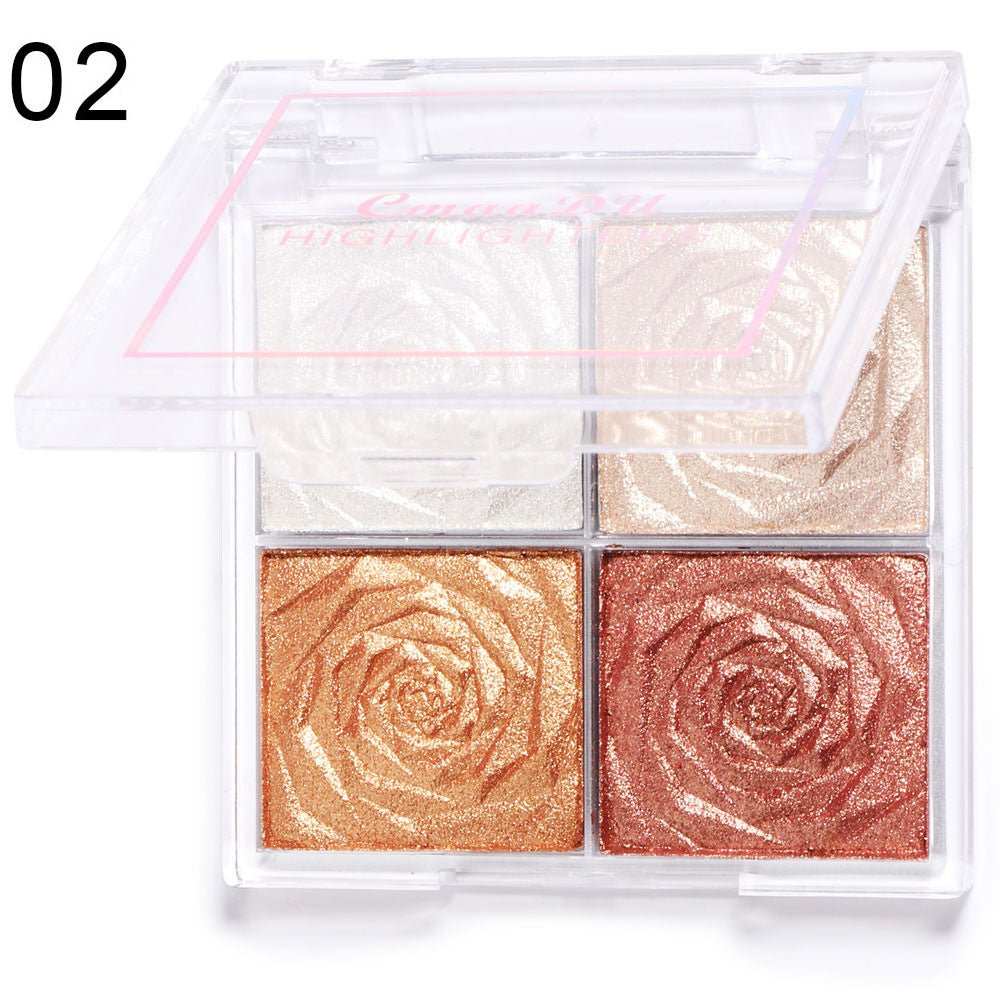 CmaaDu 4 Color Highlighter Eyeshadow Blush - AMIR BAGS INDIA PRIVATE LIMITED