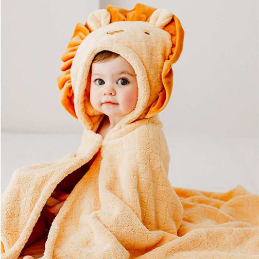 Coral Fleece Bath Towel Lion Koala Bath Towel - AMIR BAGS INDIA PRIVATE LIMITED
