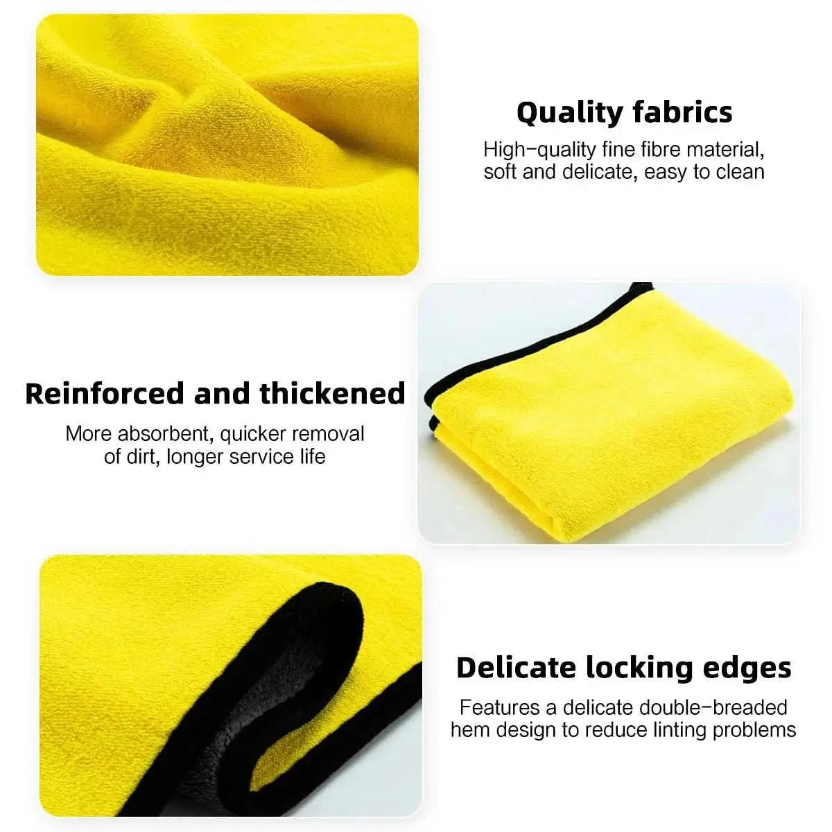 Coral Fleece Double Sided Car Cleaning Towel Quick Drying Waterproof and Oil Resistant Super Absorbent Without Leaving Traces - AMIR BAGS INDIA PRIVATE LIMITED