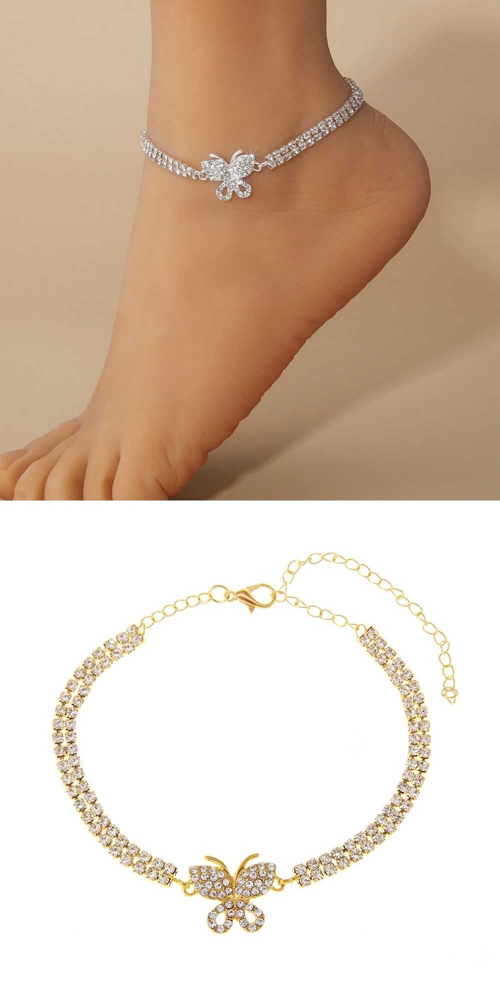 Creative Butterfly Anklet Beach Ornament Women - AMIR BAGS INDIA PRIVATE LIMITED