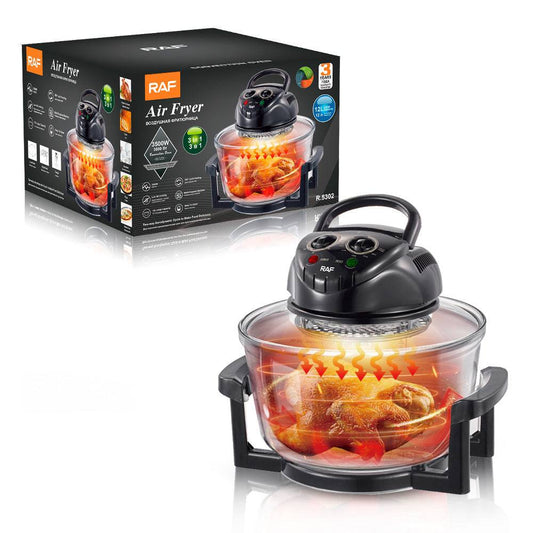 Home multi-functional intelligent visual air fryer with touch control and hot air convection heating
