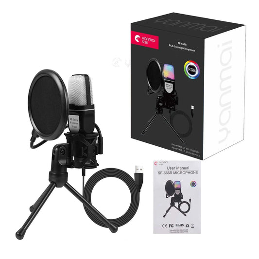 Desktop Microphone Live Conference MicrophoneProduct information:Color: SF-666R [DSP Dynamic Noise Reduction] Sensitivity:-30dB 3dB Directivity: full direction Impedance: s2.2KQ Standard operating voltage: 5V FDropshipmanAMIR BAGS INDIA PRIVATE LIMITEDnull