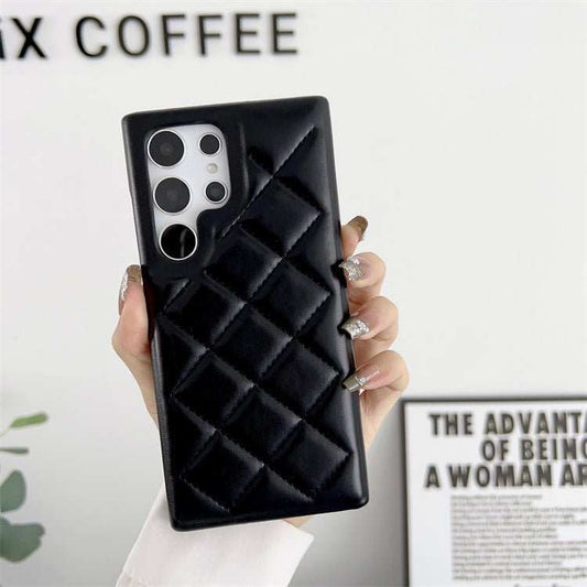 Diamond Plaid Phone Case Leather Phone Protective Case - AMIR BAGS INDIA PRIVATE LIMITED