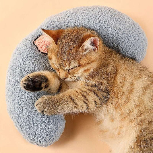 Dog Cat Sleeping Moon Pillow Small Dog Plush Pillow - AMIR BAGS INDIA PRIVATE LIMITED