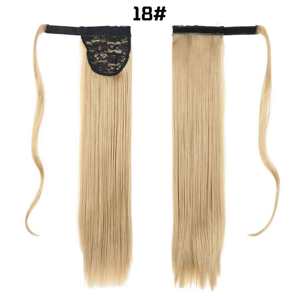 European And American Long Straight Hair Velcro Ponytail - AMIR BAGS INDIA PRIVATE LIMITED