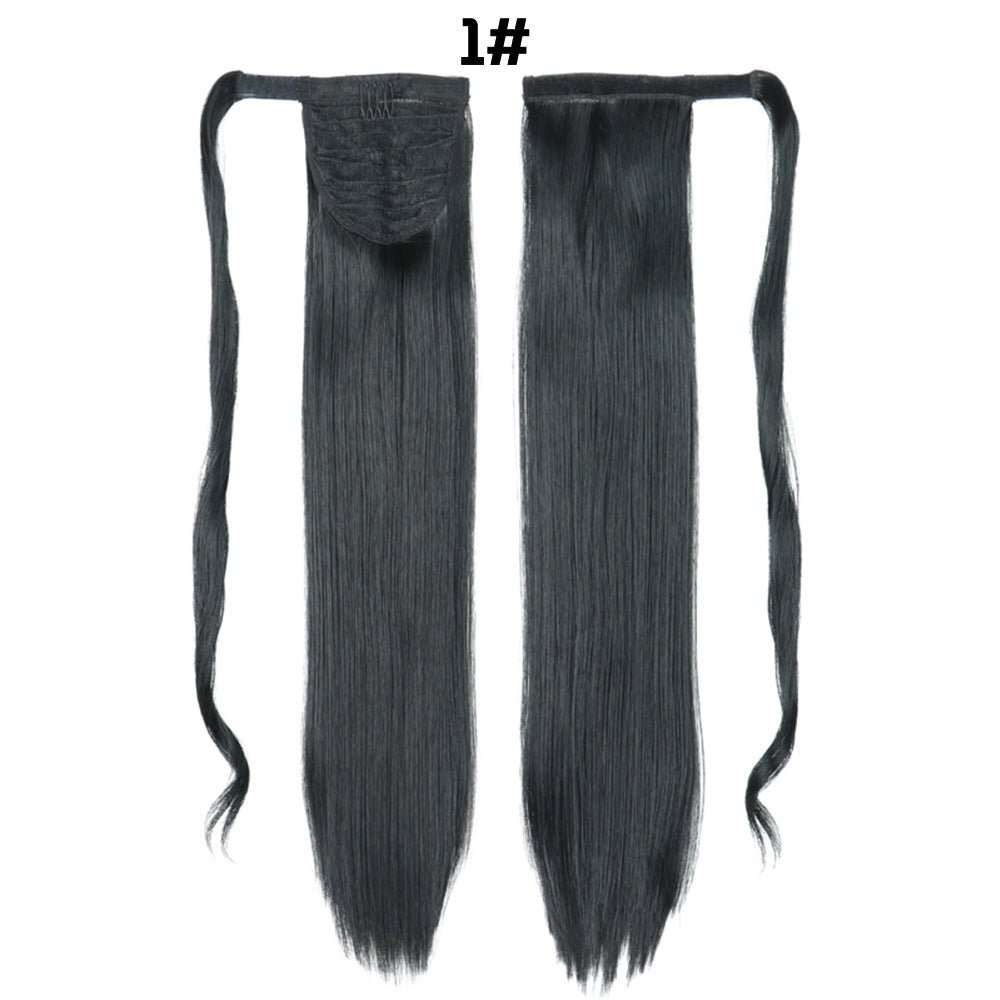 European And American Long Straight Hair Velcro Ponytail - AMIR BAGS INDIA PRIVATE LIMITED