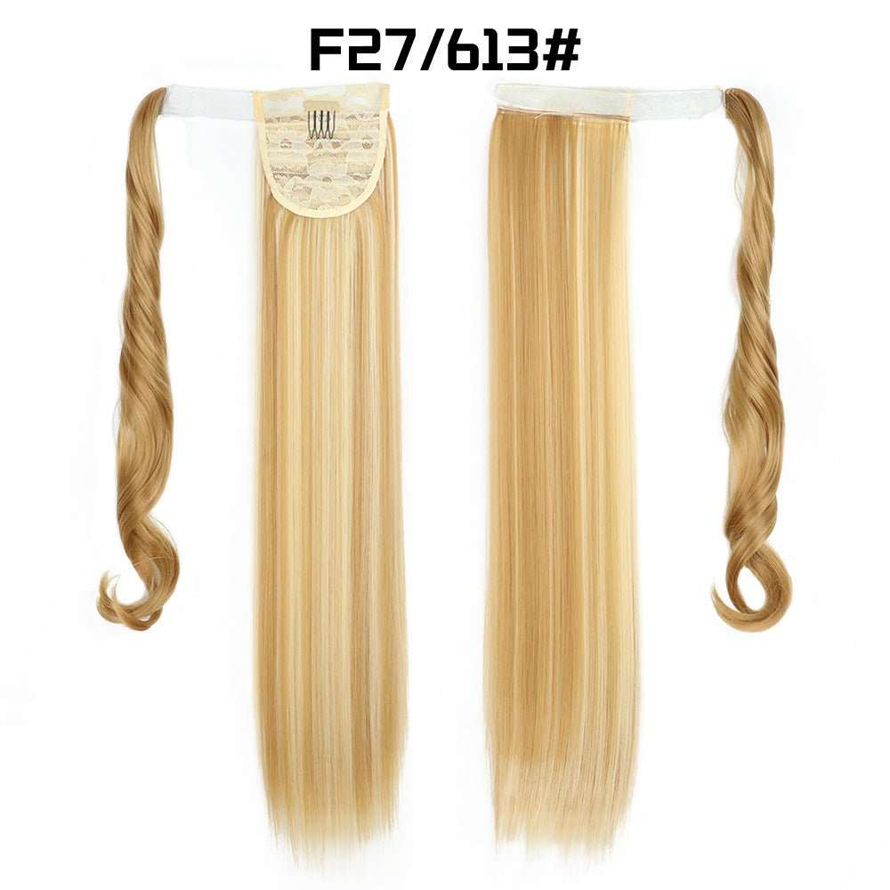 European And American Long Straight Hair Velcro Ponytail - AMIR BAGS INDIA PRIVATE LIMITED
