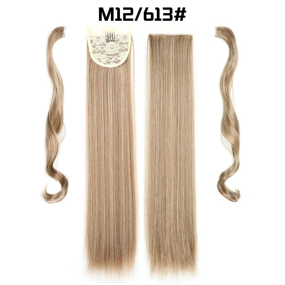 European And American Long Straight Hair Velcro Ponytail - AMIR BAGS INDIA PRIVATE LIMITED