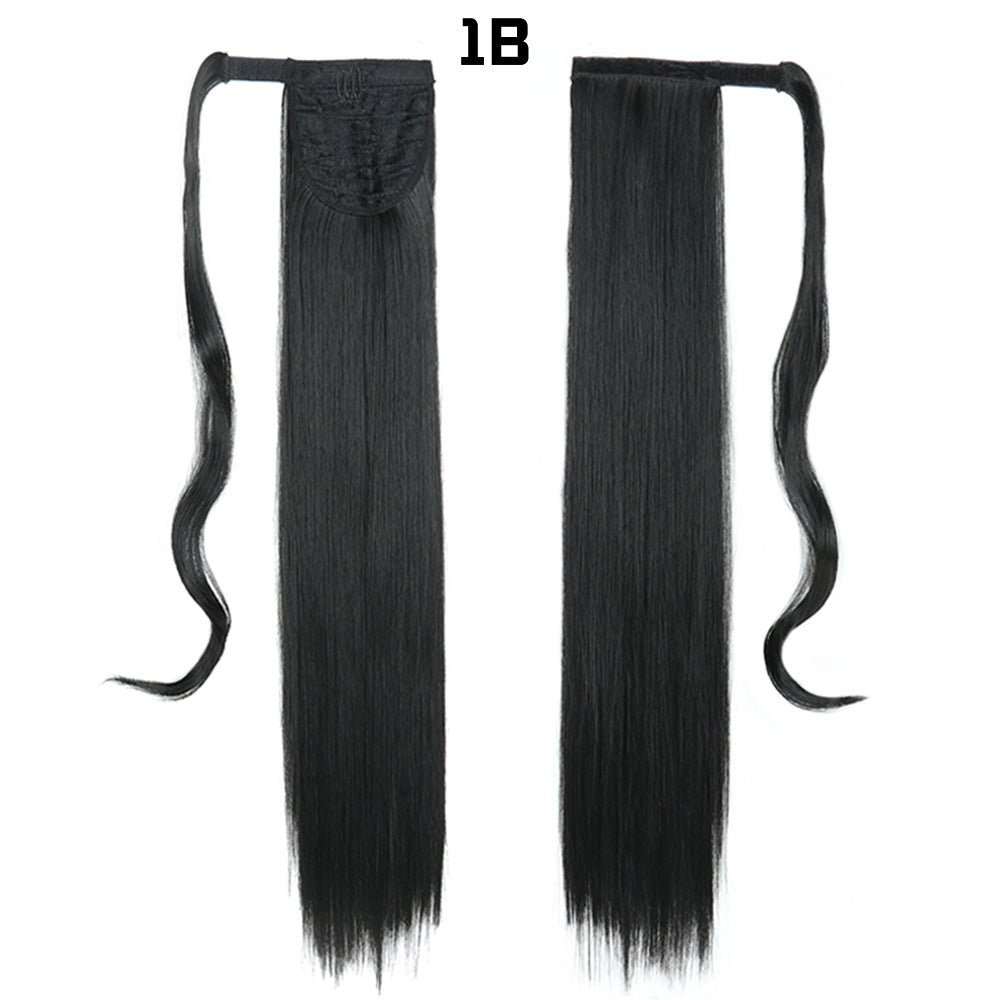European And American Long Straight Hair Velcro Ponytail - AMIR BAGS INDIA PRIVATE LIMITED