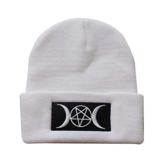 European and American Star Trend GOTH Beanie Embroidery Knitted Hat - AMIR BAGS INDIA PRIVATE LIMITED