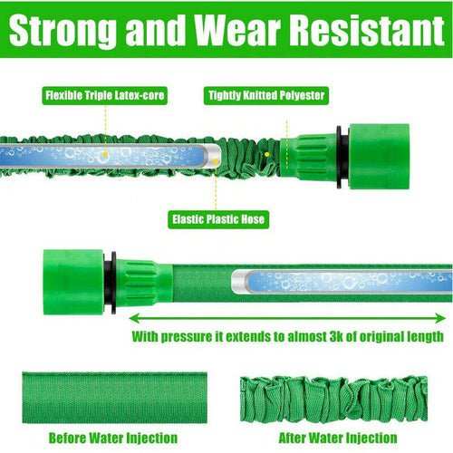 Expanding Expandable Flexible Garden Water Hose w Spray Nozzle 25, 50, - AMIR BAGS INDIA PRIVATE LIMITED
