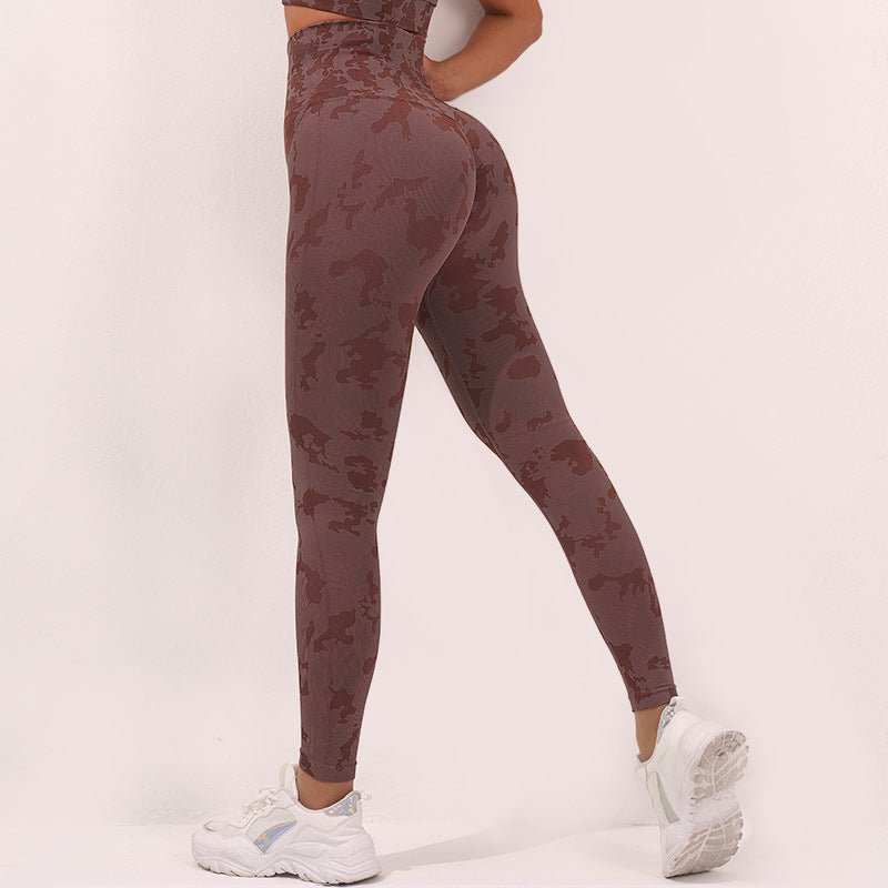 Fashion Camouflage Print Yoga Pants High Waist Seamless Leggings Stretch Butt Lift Running Sports Fitness Pant For Womens Clothing - AMIR BAGS INDIA PRIVATE LIMITED
