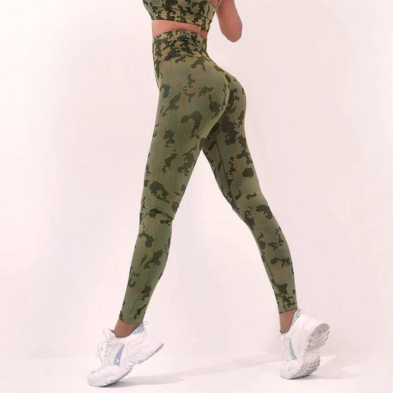 Fashion Camouflage Print Yoga Pants High Waist Seamless Leggings Stretch Butt Lift Running Sports Fitness Pant For Womens Clothing - AMIR BAGS INDIA PRIVATE LIMITED