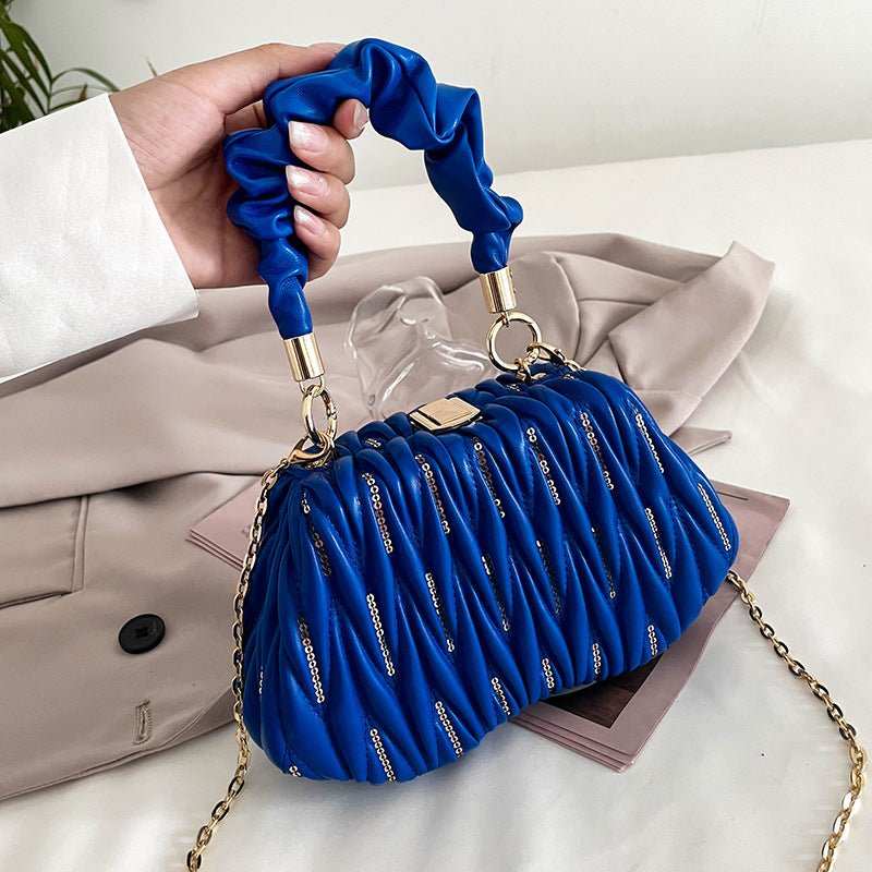 Fashion Chain Pleated Portable Messenger Bag - AMIR BAGS INDIA PRIVATE LIMITED