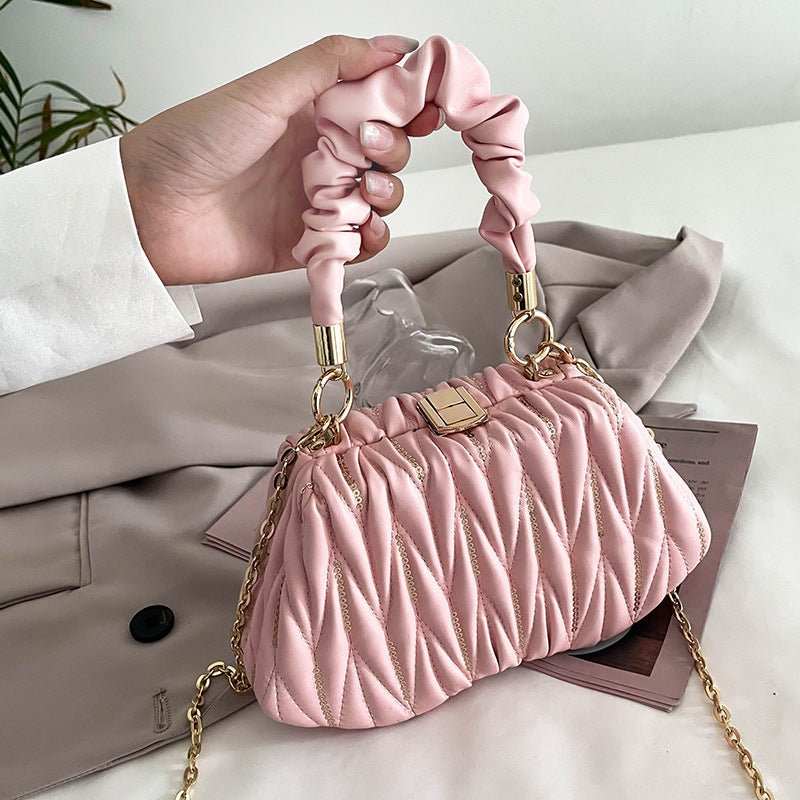 Fashion Chain Pleated Portable Messenger Bag - AMIR BAGS INDIA PRIVATE LIMITED
