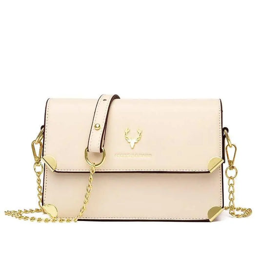 Fashion Color Contrast Deer Head Chain Crossbody Bag - AMIR BAGS INDIA PRIVATE LIMITED