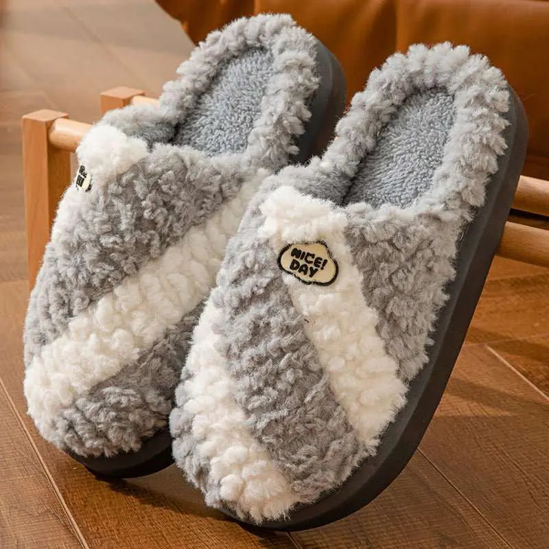 Fashion Color-matching Home Slippers Non-slip Couple House Shoes WinteOverview:Unique design, stylish and beautiful.Good material, comfortable feet.A variety of colors, any choice.Specification:Types of slippers: Toe slip slippersSole DropshipmanAMIR BAGS INDIA PRIVATE LIMITEDnull