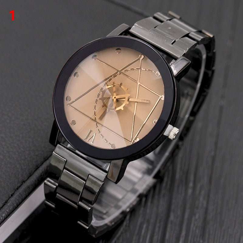 Fashion Gear Compass Turntable Steel Watch Men And Women Couple Watches - AMIR BAGS INDIA PRIVATE LIMITED