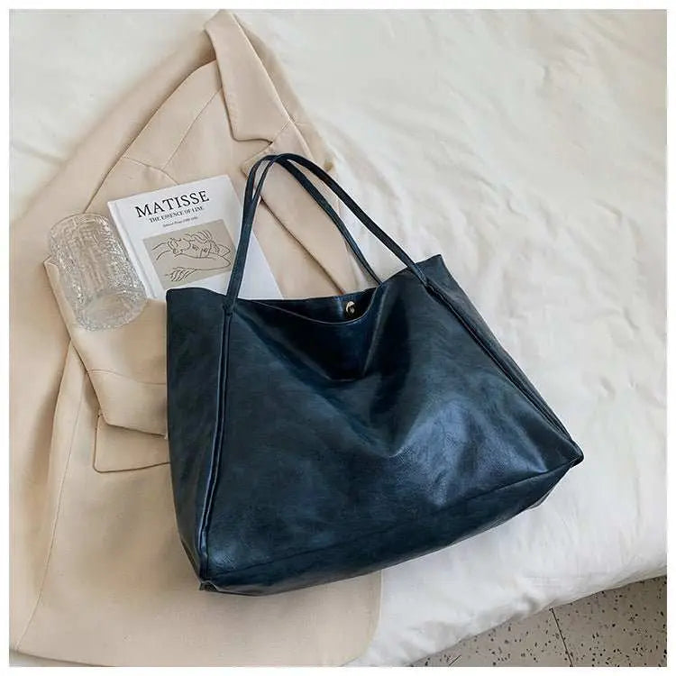 Fashion Handbag New Autumn And Winter Japanese And Korean Large Capacity Soft Leather Shoulder Bag Retro Casual Handbag - AMIR BAGS INDIA PRIVATE LIMITED