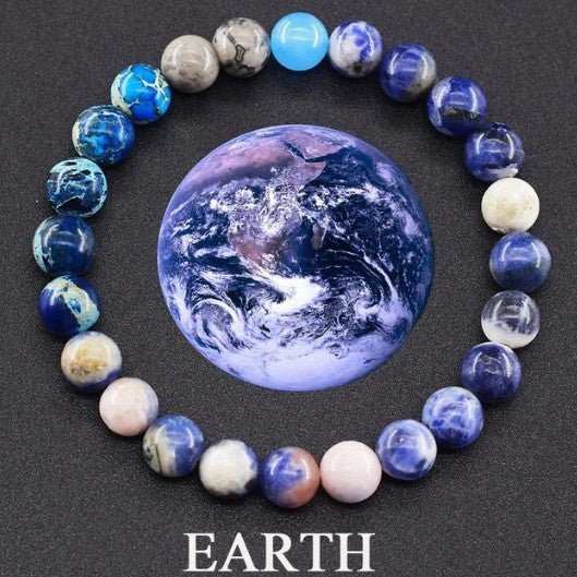 Fashion Jewelry Couples Bracelets Matte 10 Mm Stone Beads Bracelet Men Universe Energy Bangle Vintage Minimalist Elastic Jewelry Women - AMIR BAGS INDIA PRIVATE LIMITED