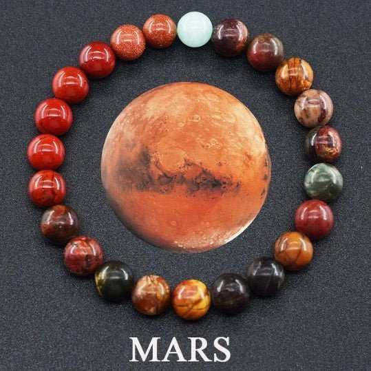 Fashion Jewelry Couples Bracelets Matte 10 Mm Stone Beads Bracelet Men Universe Energy Bangle Vintage Minimalist Elastic Jewelry Women - AMIR BAGS INDIA PRIVATE LIMITED