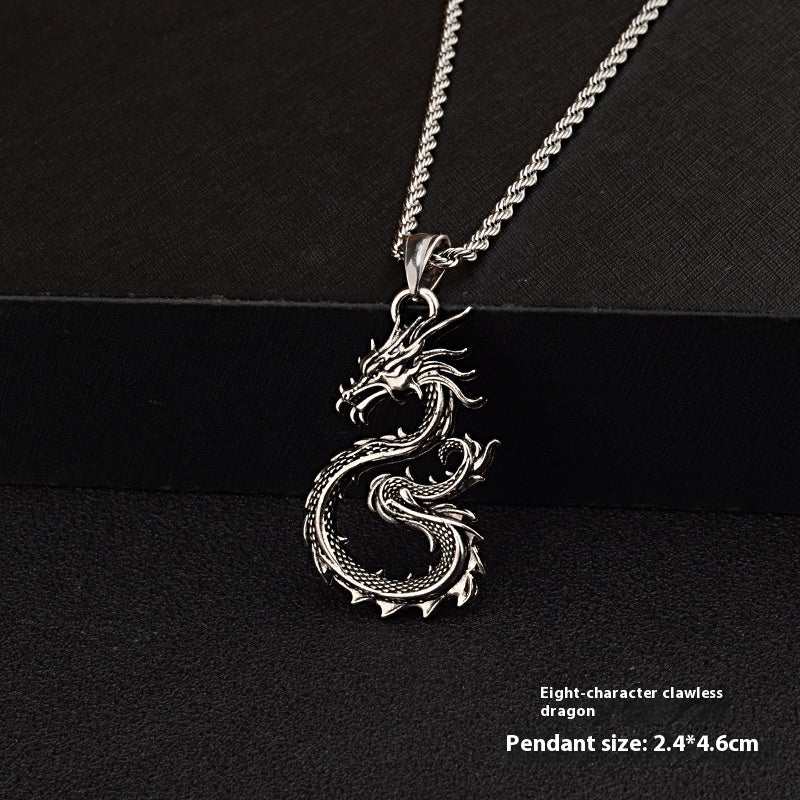 Fashion Jewelry Dragon Sword Pendant Necklace Paved Black Color Jewelry For Men Boy Christmas Gifts - AMIR BAGS INDIA PRIVATE LIMITED