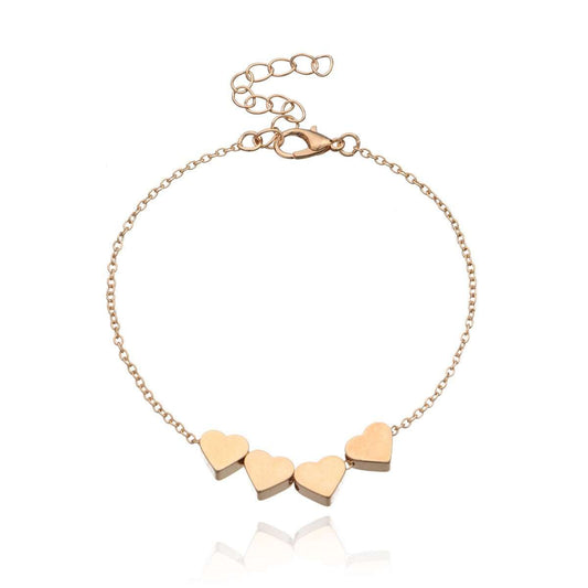 Fashion Jewelry Exquisite New Korean Fashion Temperament Simple Thin Chain Heart Bracelet For Women Girls Birthday Party Jewelry Gift - AMIR BAGS INDIA PRIVATE LIMITED