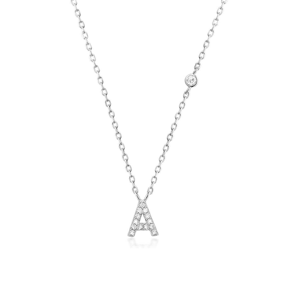 Fashion Jewelry Luxury Gold Color A - Z 26 Letters Necklace CZ Pendant For Women Cute Initials Name Necklace Fashion Party Wedding Jewelry Gift - AMIR BAGS INDIA PRIVATE LIMITED