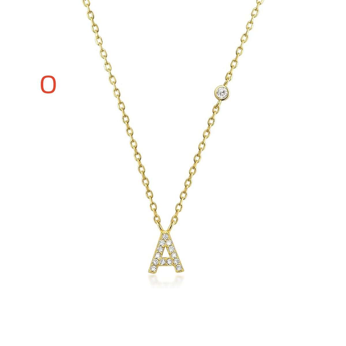 Fashion Jewelry Luxury Gold Color A - Z 26 Letters Necklace CZ Pendant For Women Cute Initials Name Necklace Fashion Party Wedding Jewelry Gift - AMIR BAGS INDIA PRIVATE LIMITED