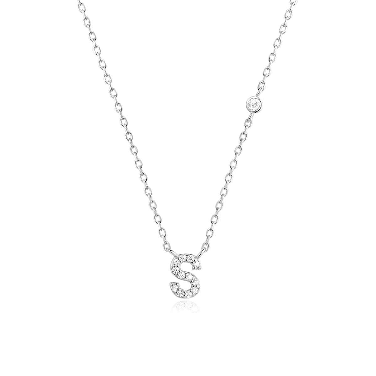 Fashion Jewelry Luxury Gold Color A - Z 26 Letters Necklace CZ Pendant For Women Cute Initials Name Necklace Fashion Party Wedding Jewelry Gift - AMIR BAGS INDIA PRIVATE LIMITED