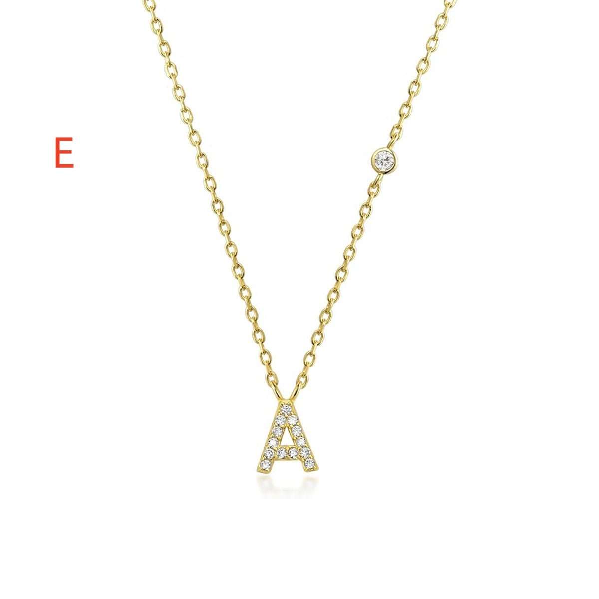 Fashion Jewelry Luxury Gold Color A - Z 26 Letters Necklace CZ Pendant For Women Cute Initials Name Necklace Fashion Party Wedding Jewelry Gift - AMIR BAGS INDIA PRIVATE LIMITED