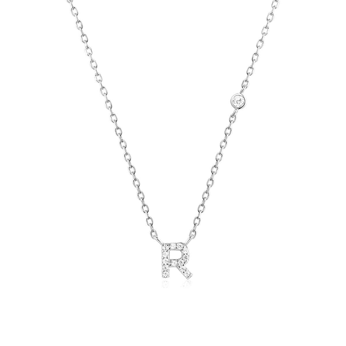 Fashion Jewelry Luxury Gold Color A - Z 26 Letters Necklace CZ Pendant For Women Cute Initials Name Necklace Fashion Party Wedding Jewelry Gift - AMIR BAGS INDIA PRIVATE LIMITED