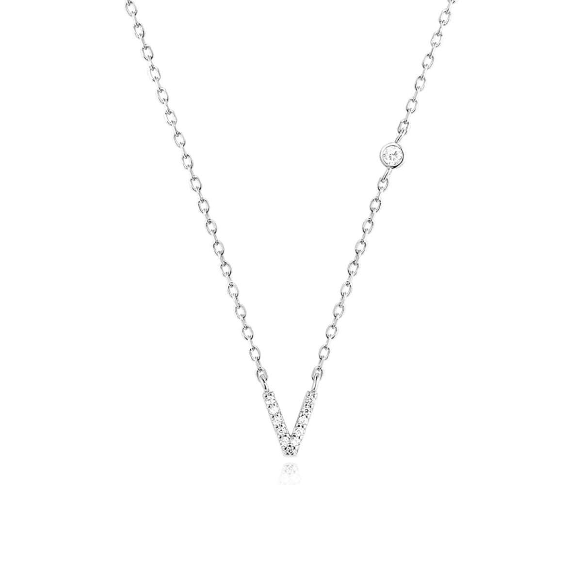 Fashion Jewelry Luxury Gold Color A - Z 26 Letters Necklace CZ Pendant For Women Cute Initials Name Necklace Fashion Party Wedding Jewelry Gift - AMIR BAGS INDIA PRIVATE LIMITED