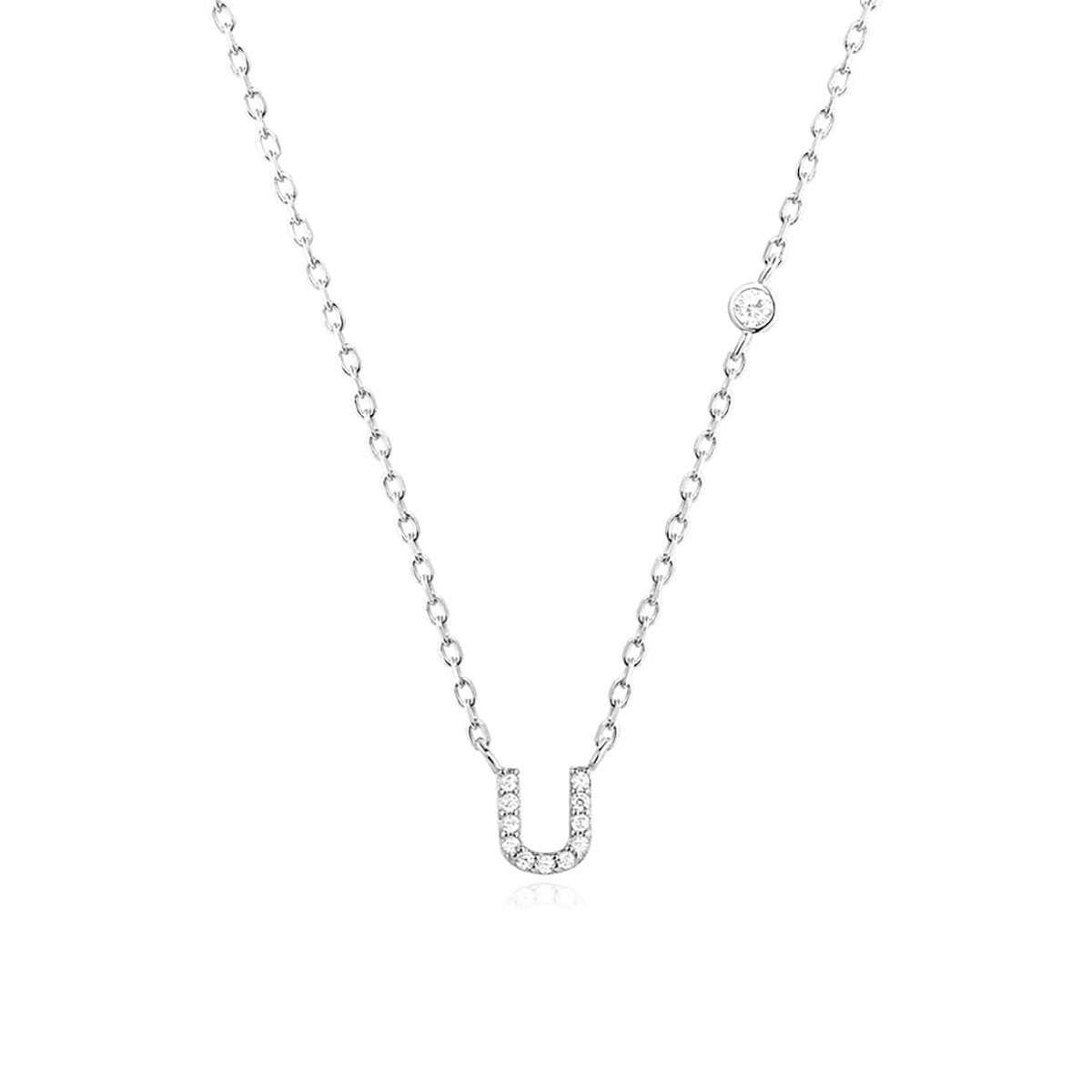 Fashion Jewelry Luxury Gold Color A - Z 26 Letters Necklace CZ Pendant For Women Cute Initials Name Necklace Fashion Party Wedding Jewelry Gift - AMIR BAGS INDIA PRIVATE LIMITED