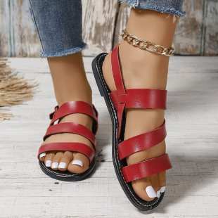 Fashion Round Toe European And American Beach Roman Women's Sandals - AMIR BAGS INDIA PRIVATE LIMITED