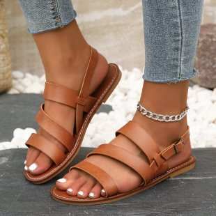Fashion Round Toe European And American Beach Roman Women's Sandals - AMIR BAGS INDIA PRIVATE LIMITED