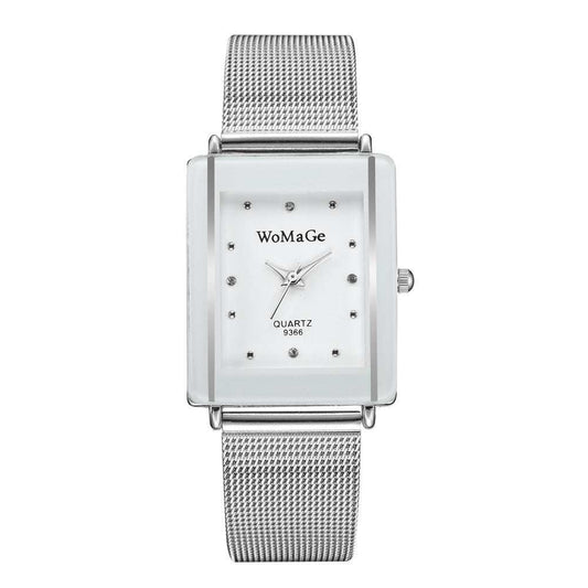 Fashion Simple Style Rectangular Dial Couple Watches - AMIR BAGS INDIA PRIVATE LIMITED