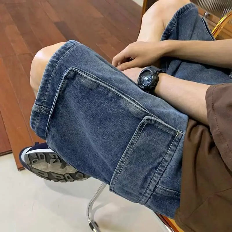 Fashion Work Clothes Denim Shorts For MenProduct information:Color: dark blue, light blue, black Pants length: fifth pants/middle pants Suitable for people: Teenagers Size: S,M,L,XL,2XL,3XL Fabric name: CotDropshipmanAMIR BAGS INDIA PRIVATE LIMITEDnull