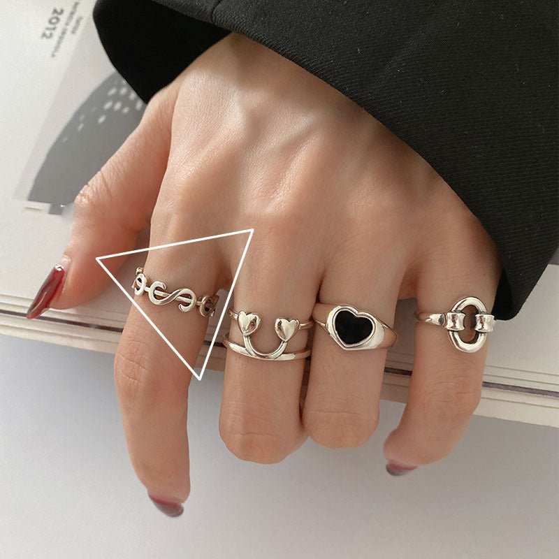 Fashionable Heart Dollar Smiling Face Ring - AMIR BAGS INDIA PRIVATE LIMITED
