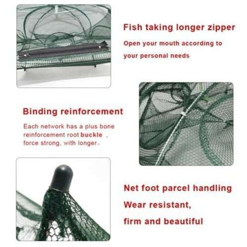 Fishing Bait Trap Crab Net Crawdad Shrimp Cast Dip Cage Fish Minnow - AMIR BAGS INDIA PRIVATE LIMITED