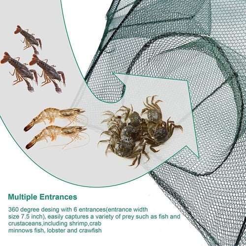 Fishing Bait Trap Crab Net Crawdad Shrimp Cast Dip Cage Fish Minnow - AMIR BAGS INDIA PRIVATE LIMITED