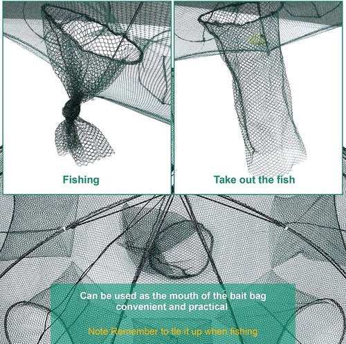 Fishing Bait Trap Crab Net Crawdad Shrimp Cast Dip Cage Fish Minnow - AMIR BAGS INDIA PRIVATE LIMITED