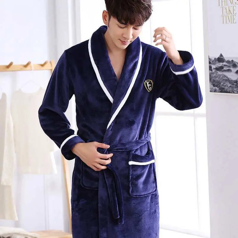 Flannel Thickened Long Section Bathrobe MenProduct information:Fabric name: flannelColor: men with wine red and white stripes, women with wine red and white stripes, men with green and white stripes, women wiDropshipmanAMIR BAGS INDIA PRIVATE LIMITEDnull