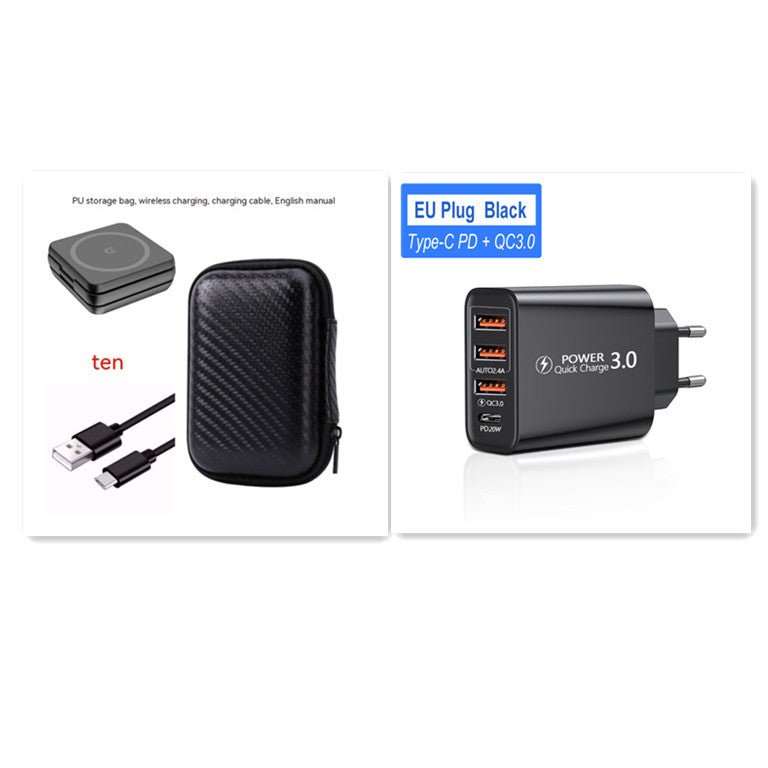 Folding Three - in - one Wireless Charger Portable Magnetic Suction - AMIR BAGS INDIA PRIVATE LIMITED