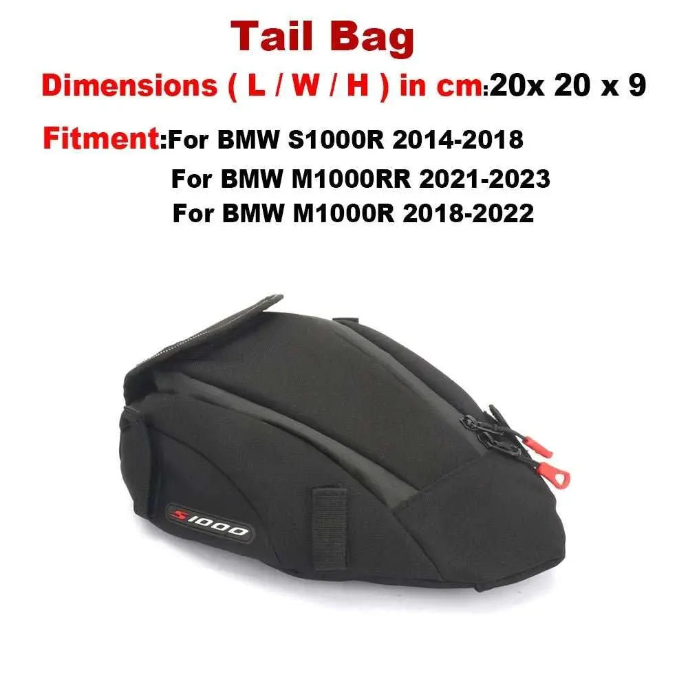 For BMW S1000RR S1000 M1000RR M1000R Motorcycle Tail Bag Black Motorbike Waterproof Tail Travel Rider Luggage Rear Back Seat Bag - AMIR BAGS INDIA PRIVATE LIMITED