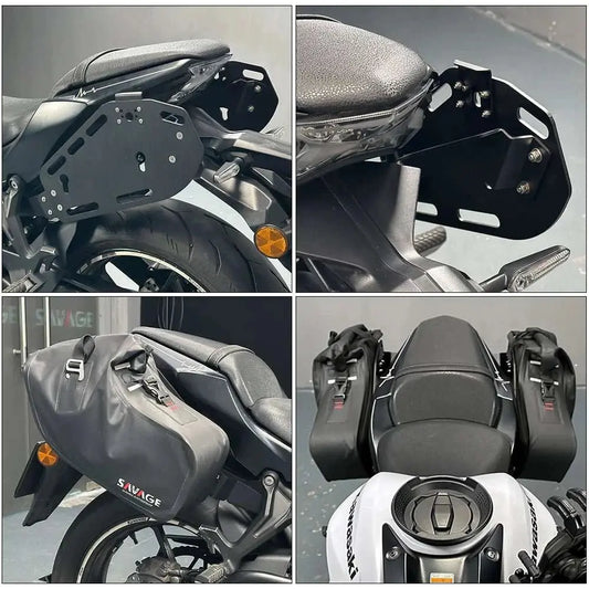 For KAWASAKI Z650 2017 - 2025 Motorcycle Side Bag Saddlebag Travel Tail Box Suitcase Bracket Rear Luggage Carrier Rack Z 650 ER650 - AMIR BAGS INDIA PRIVATE LIMITED