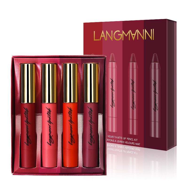 Four Lipstick Set Matte Moisturizing Lipstick Pen - AMIR BAGS INDIA PRIVATE LIMITED