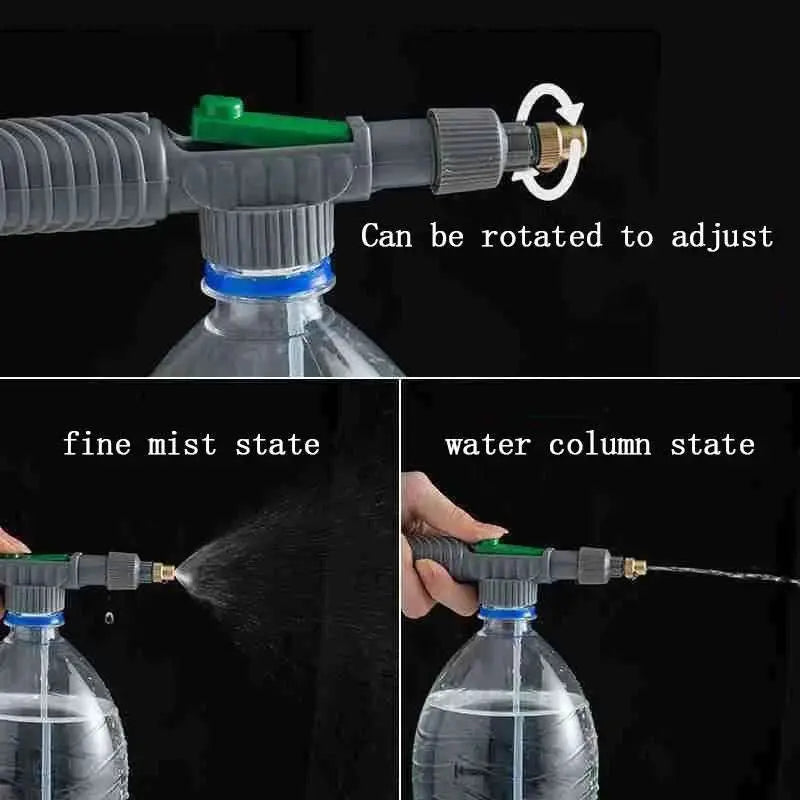 Gardening Watering Sprayer Beverage Bottle Watering Can High Pressure Small Manual Pressure Adjustable Spray Head - AMIR BAGS INDIA PRIVATE LIMITED