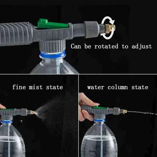 Gardening Watering Sprayer Beverage Bottle Watering Can High Pressure Small Manual Pressure Adjustable Spray Head - AMIR BAGS INDIA PRIVATE LIMITED