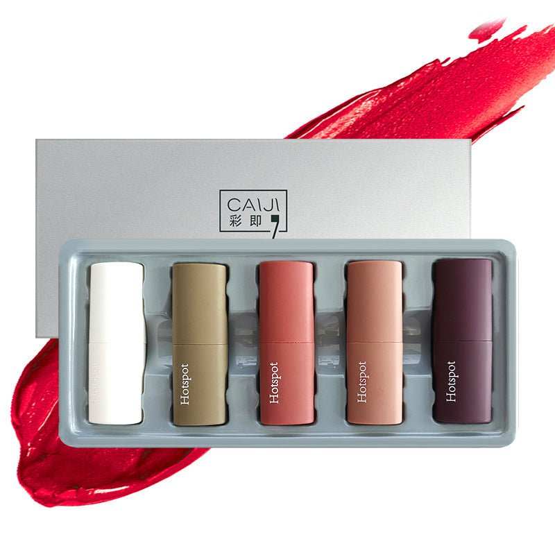 Gift Box Lipstick Set Cosmetic Mousse Velvet Matte Waterproof Non - stick Cup - AMIR BAGS INDIA PRIVATE LIMITED